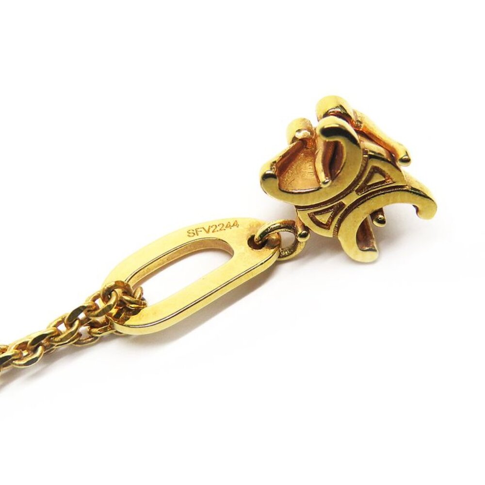 Celine Triomphe Solitaire Necklace Gold Finish Brass Accessory - Picture 7 of 10